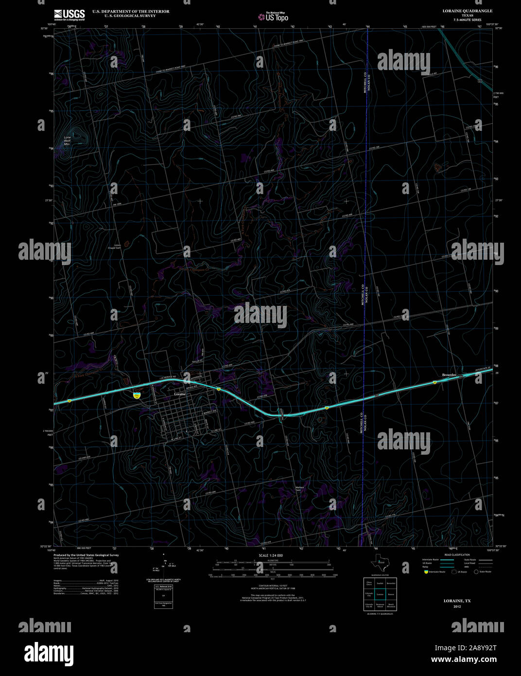 Map of loraine texas hires stock photography and images Alamy