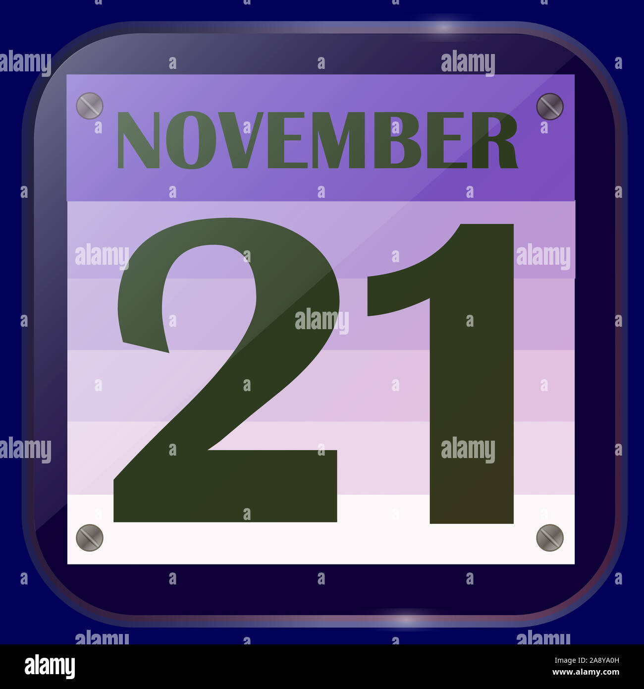 November 21 icon. For planning important day. Banner for holidays and ...