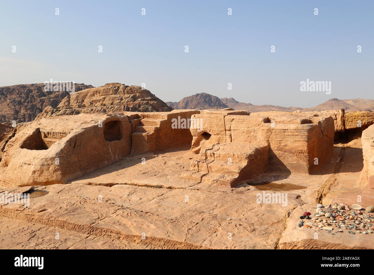 High Place of Sacrifice, Petra, Wadi Musa, Ma'an Governorate, Jordan, Middle East Stock Photo