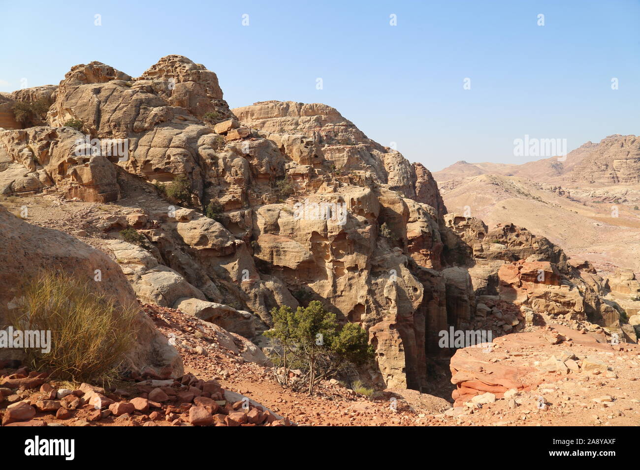 High Place of Sacrifice Trail, Petra, Wadi Musa, Ma'an Governorate, Jordan, Middle East Stock Photo