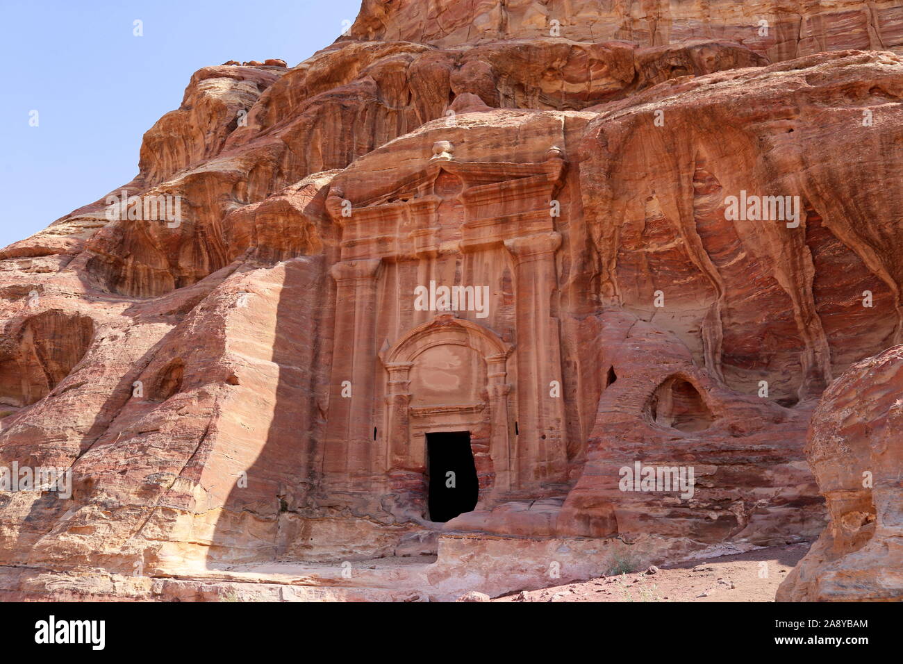 Renaissance Tomb, High Place of Sacrifice Trail, Petra, Wadi Musa, Ma'an Governorate, Jordan, Middle East Stock Photo