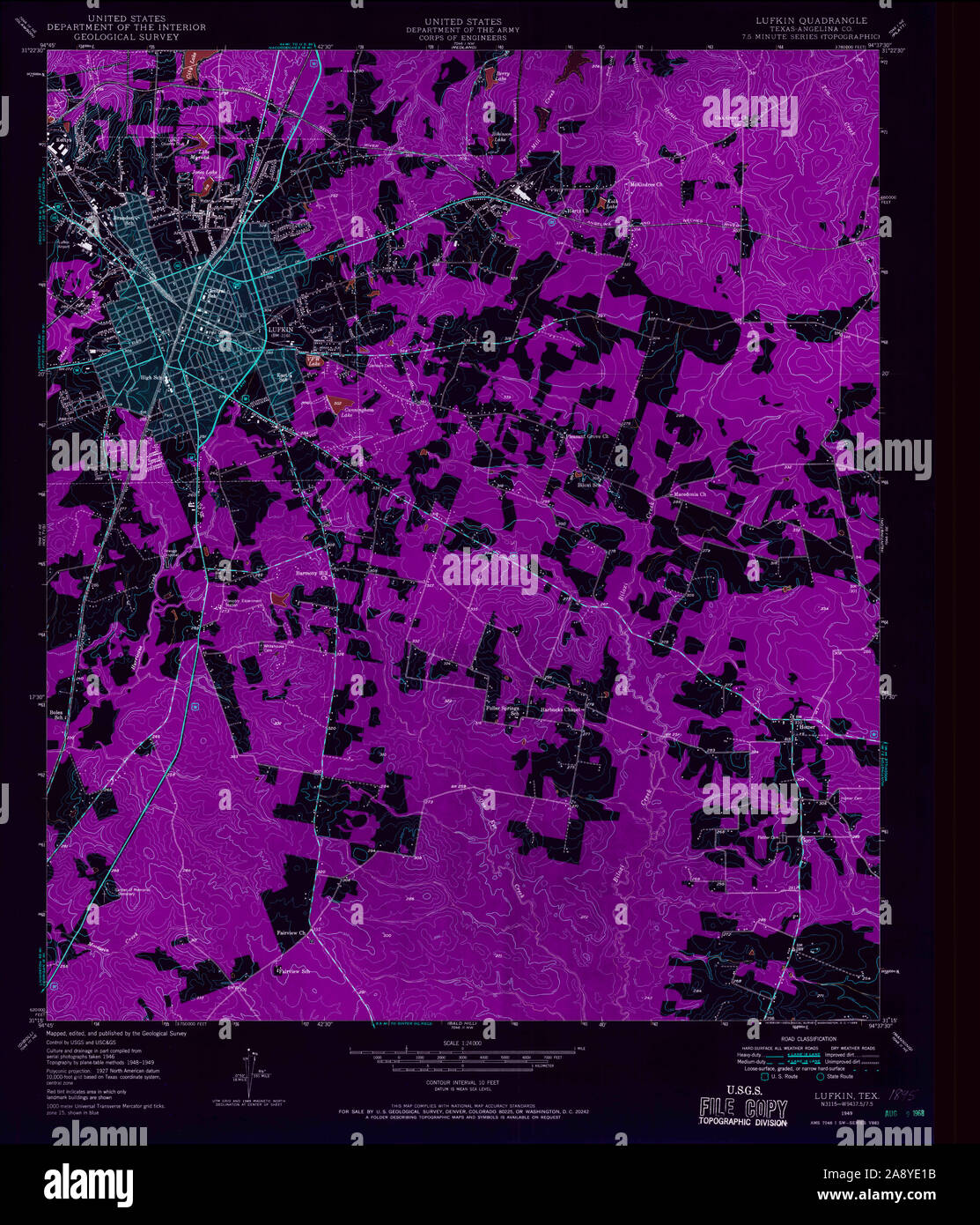 Lufkin texas map hi-res stock photography and images - Alamy