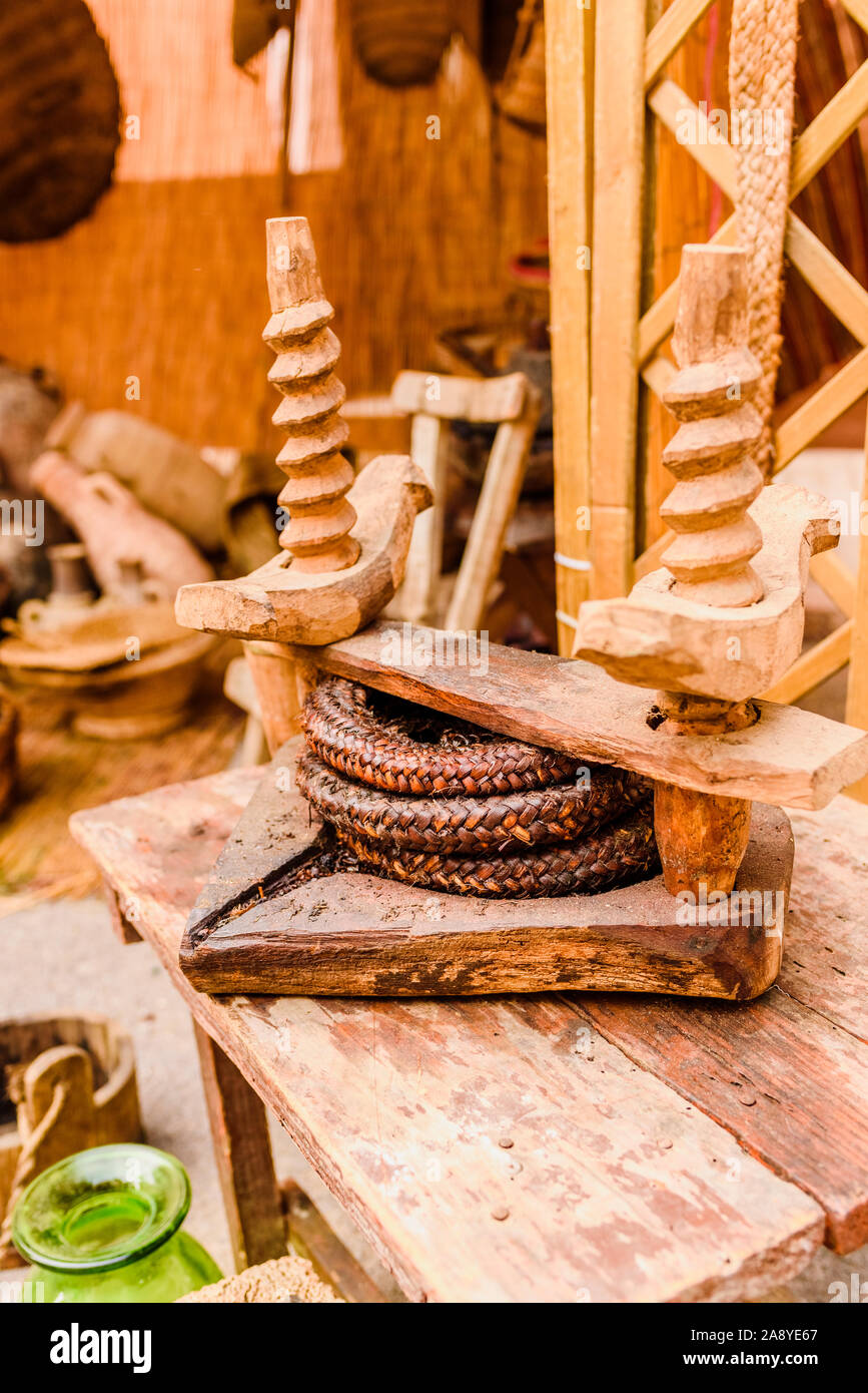 Olive press vintage machine hi-res stock photography and images - Alamy