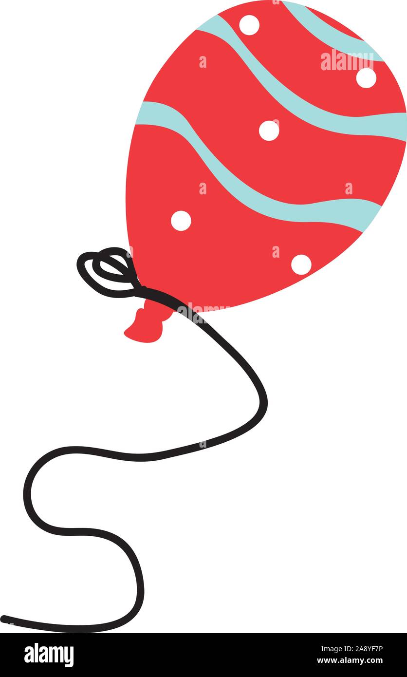 Isolated party balloon over a white background - Vector illustration ...