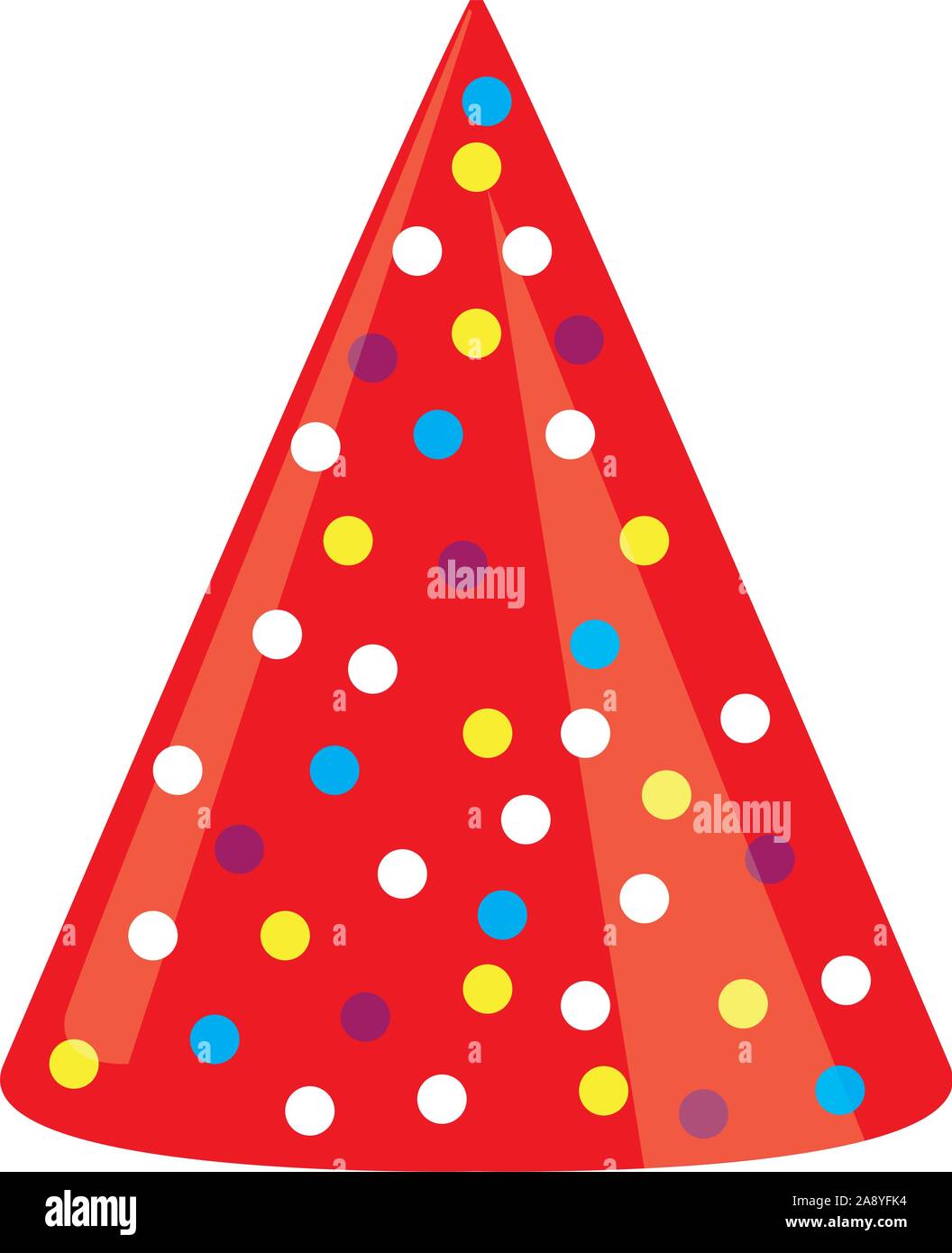 Isolated party hat over a white background - Vector illustration Stock Vector