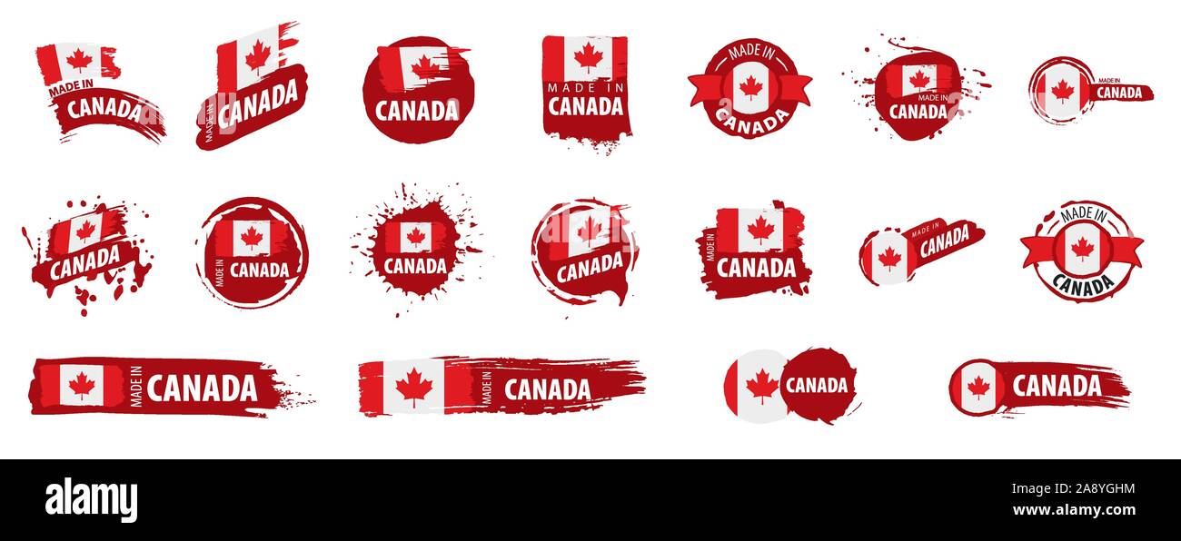 Canada flag, vector illustration on a white background Stock Vector ...