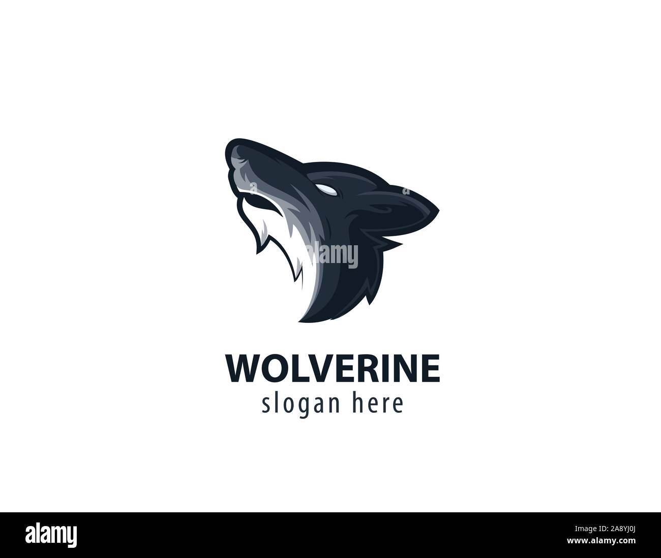 Wolf head logo Stock Vector Image & Art - Alamy