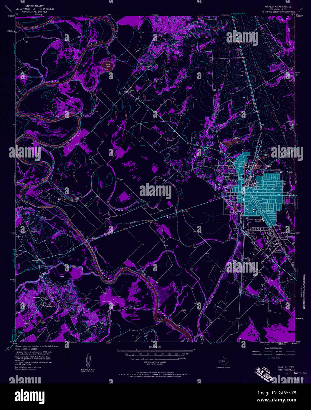 Map of marlin texas hires stock photography and images Alamy