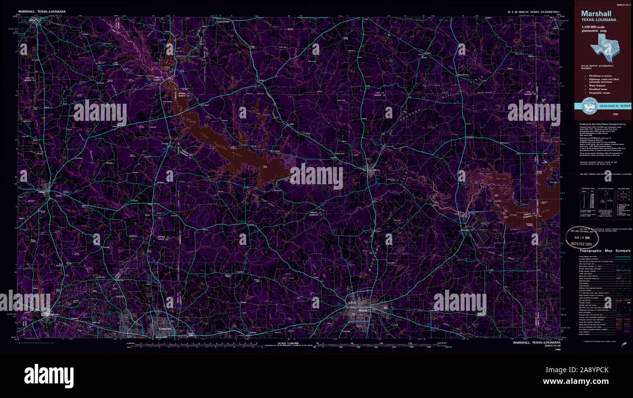 Map of marshall texas hi-res stock photography and images - Alamy