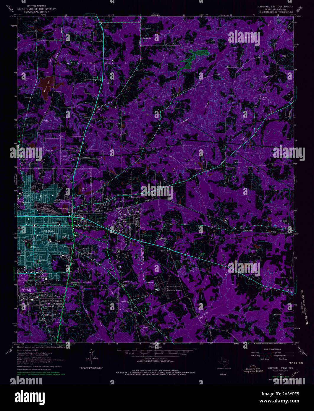 Map of marshall texas hi-res stock photography and images - Alamy