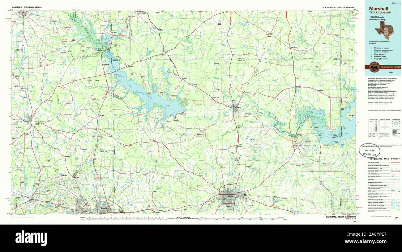 Map of marshall texas hi-res stock photography and images - Alamy