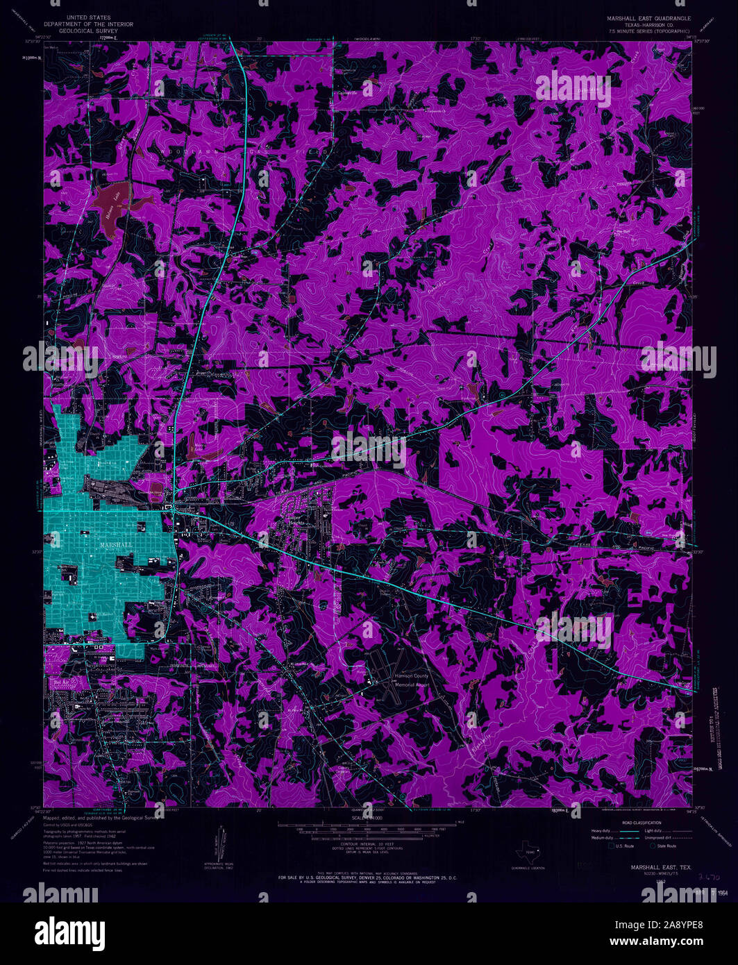 Marshall texas map hi-res stock photography and images - Alamy