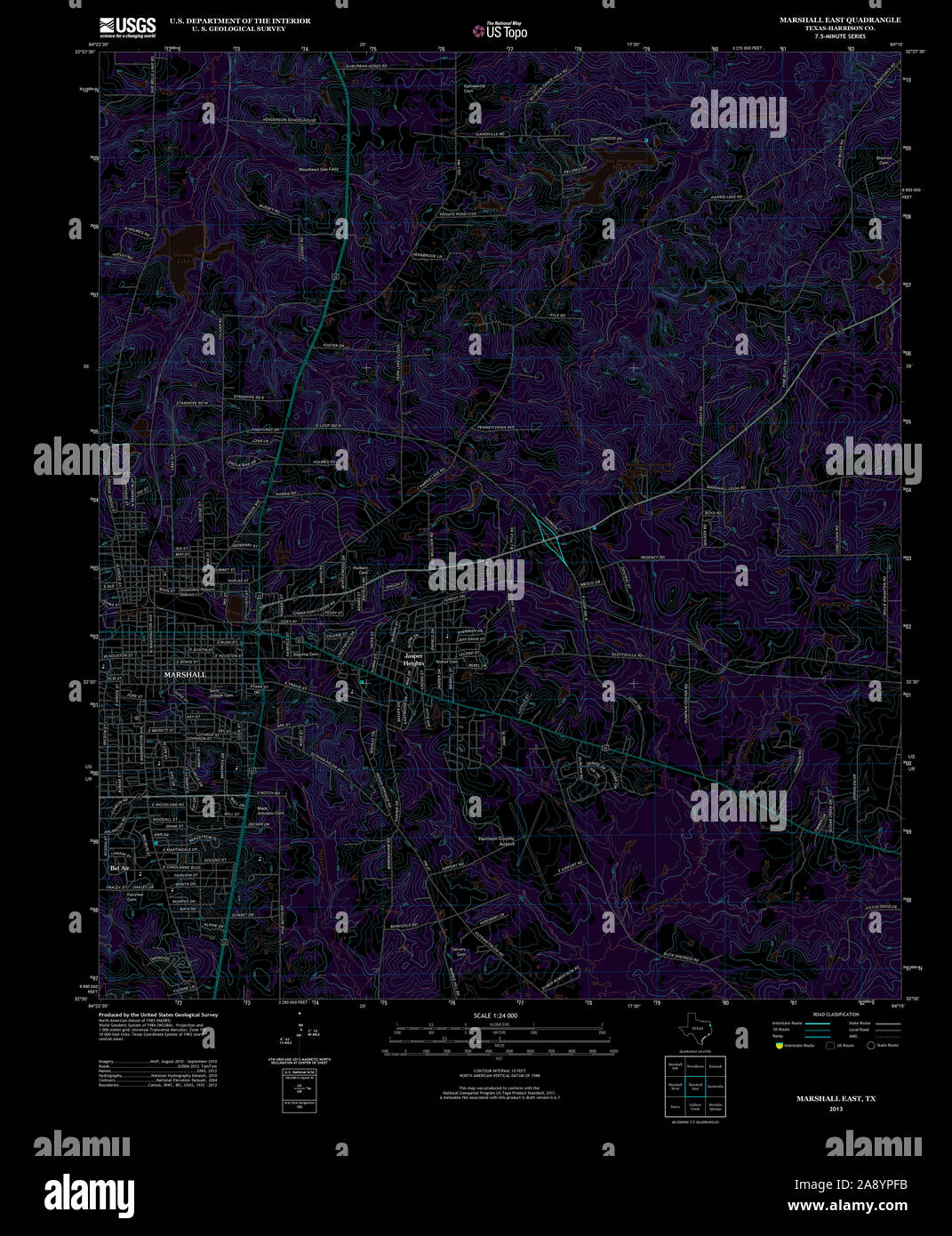 Marshall texas map hi-res stock photography and images - Alamy