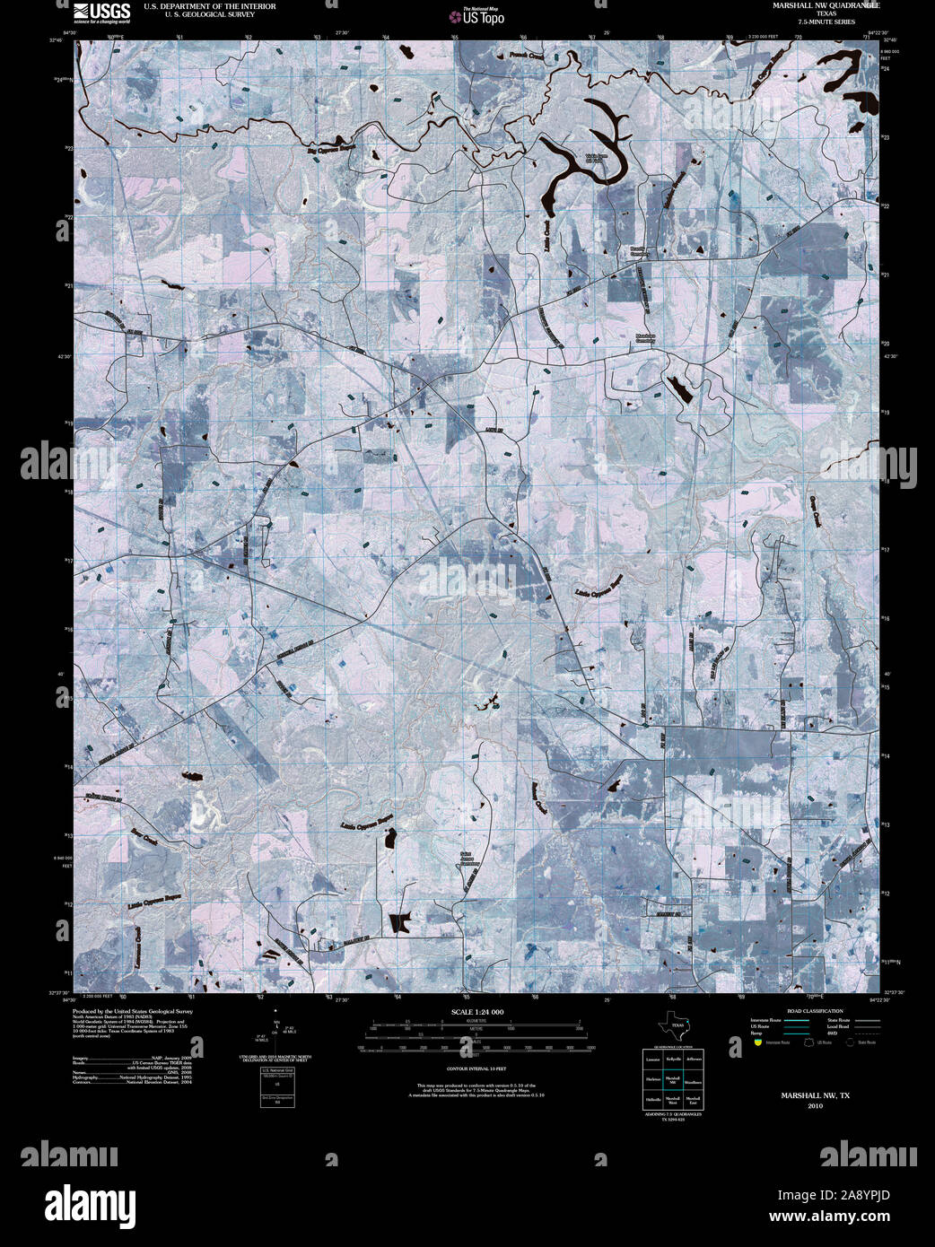 Marshall texas map hi-res stock photography and images - Alamy