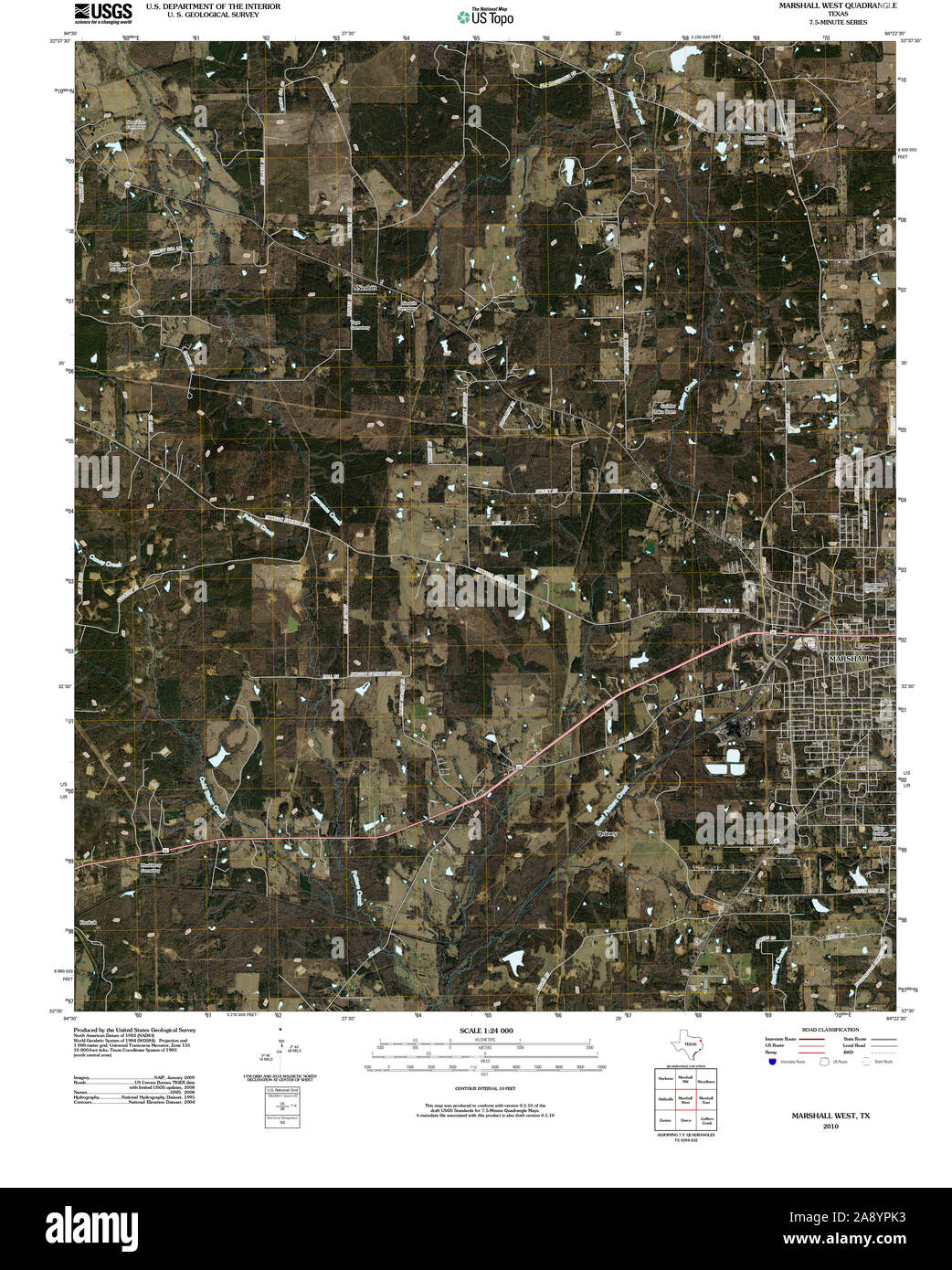 Marshall texas map hi-res stock photography and images - Alamy