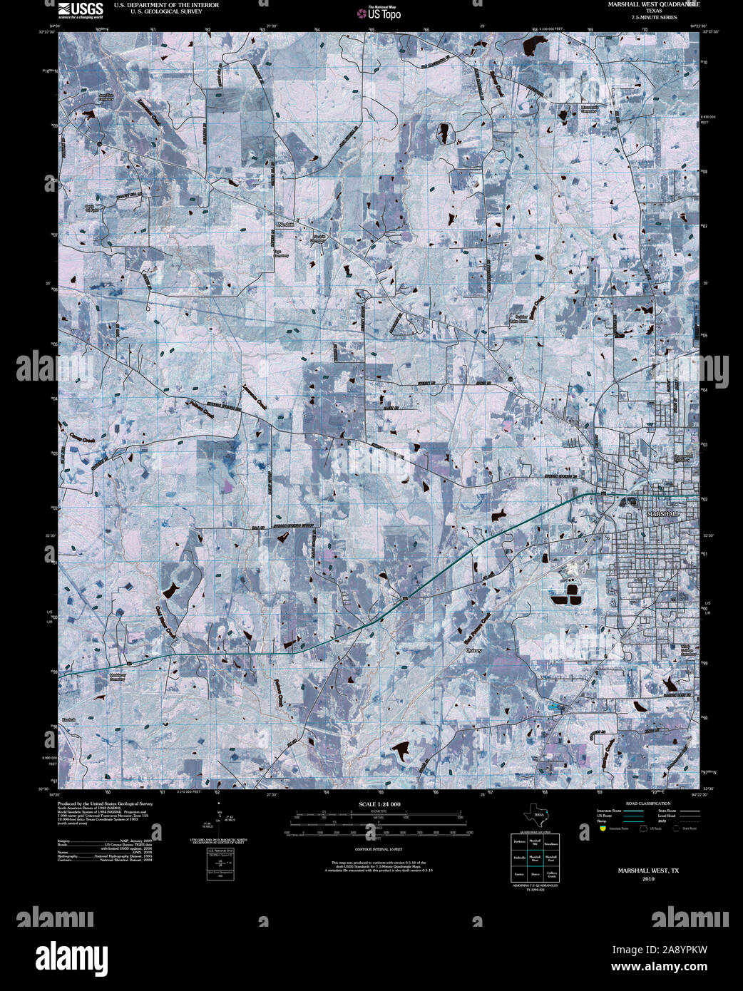 Marshall texas map hi-res stock photography and images - Alamy