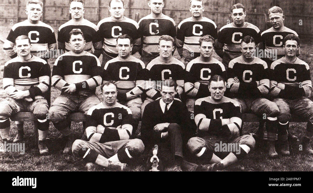 The Canton Bulldogs 1923 team, NFL champions. Stock Photo