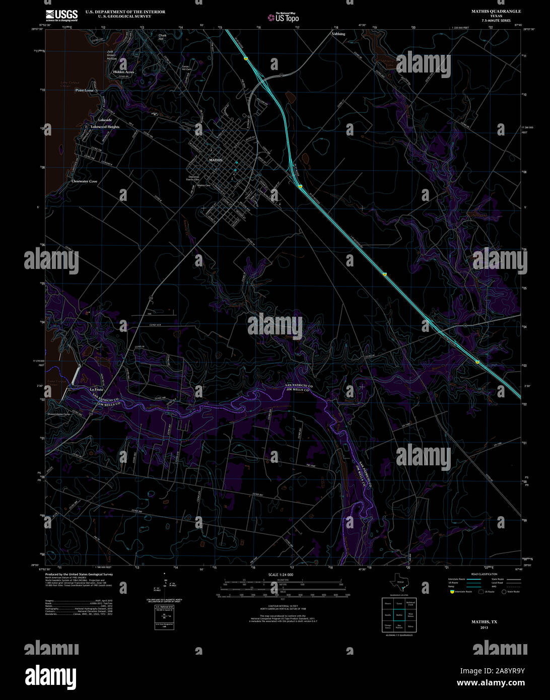 Mathis texas map hires stock photography and images Alamy