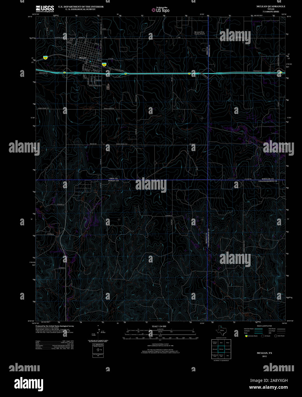 Map of mclean texas hires stock photography and images Alamy