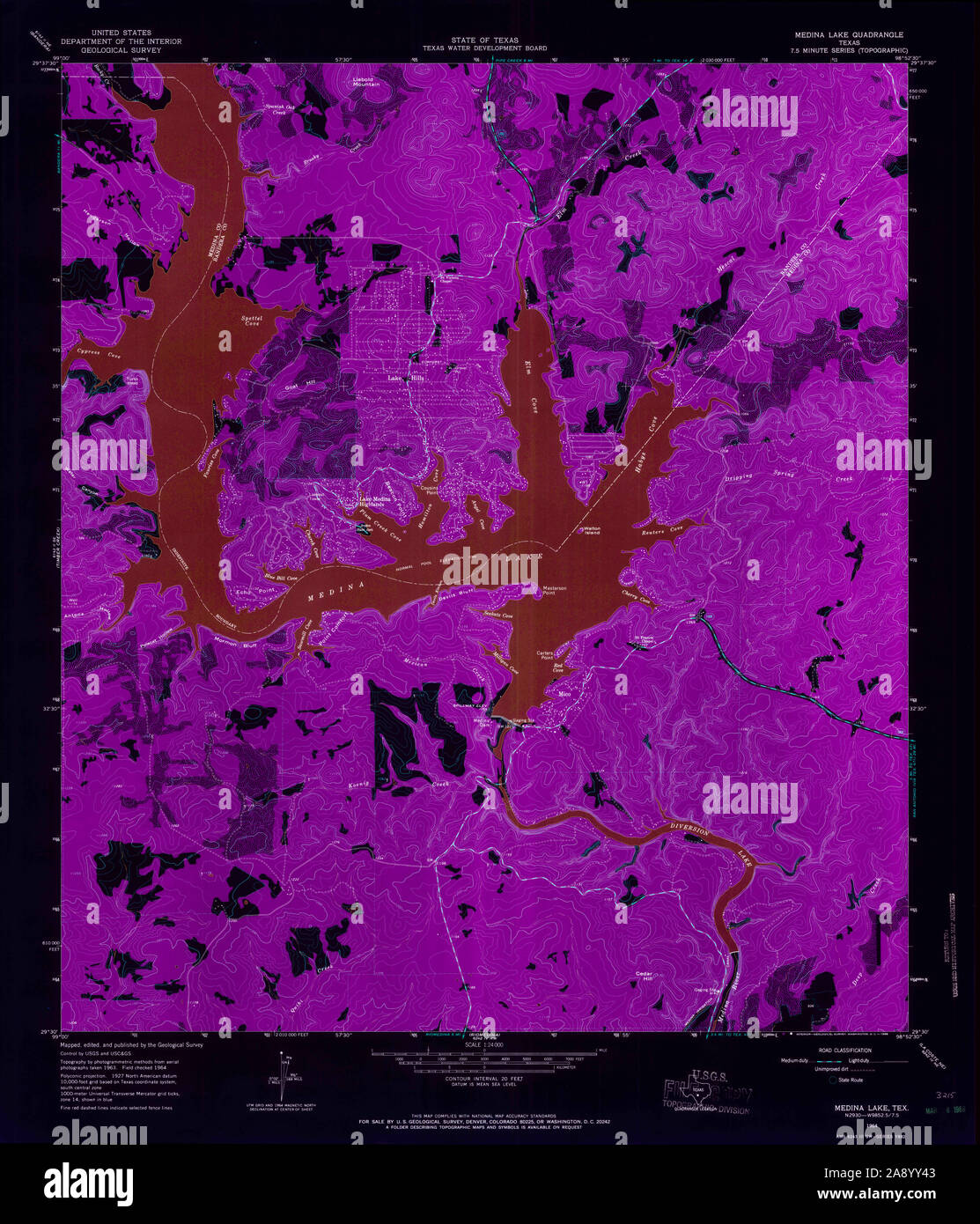 Medina texas map hi-res stock photography and images - Alamy