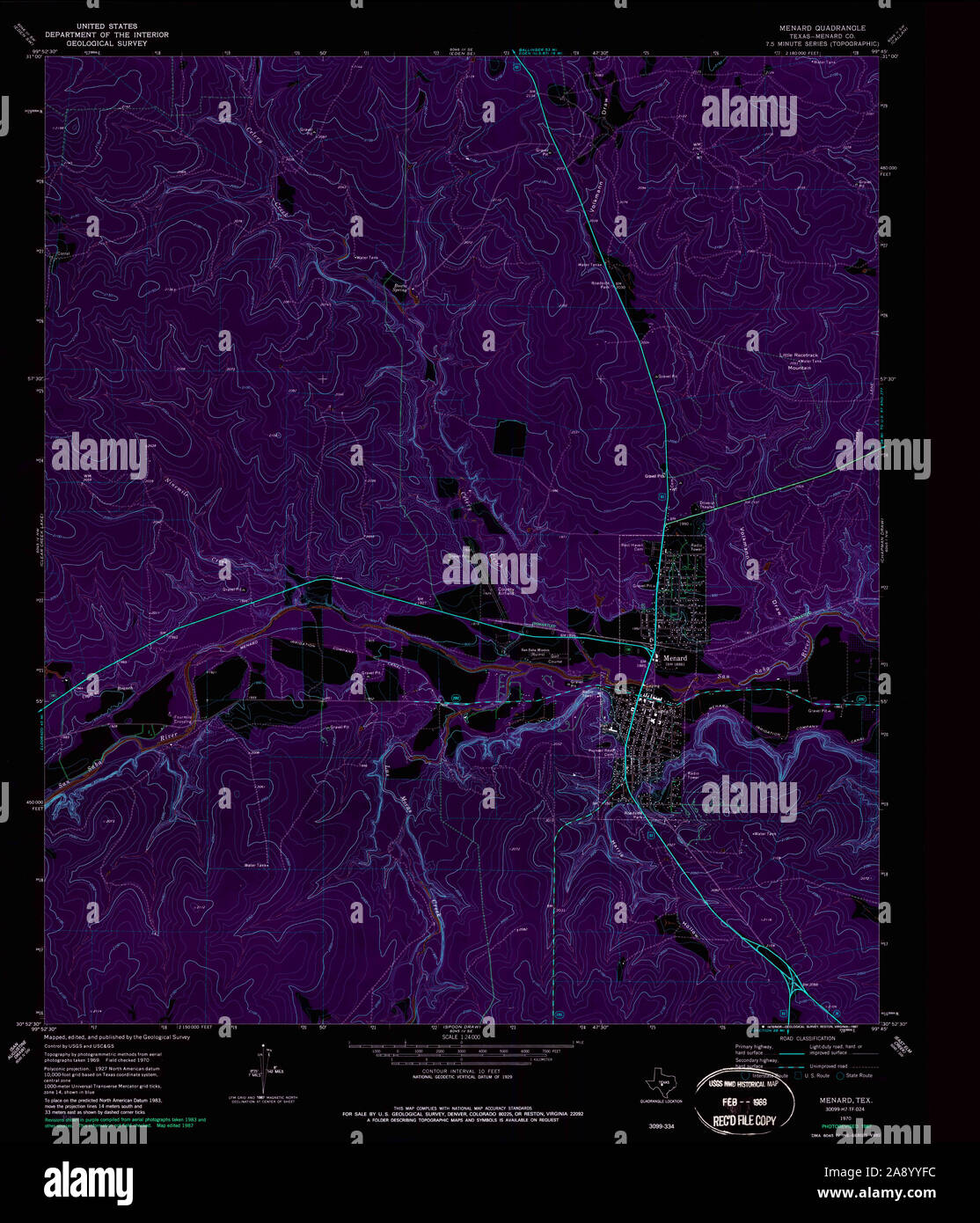 Menard texas map hires stock photography and images Alamy