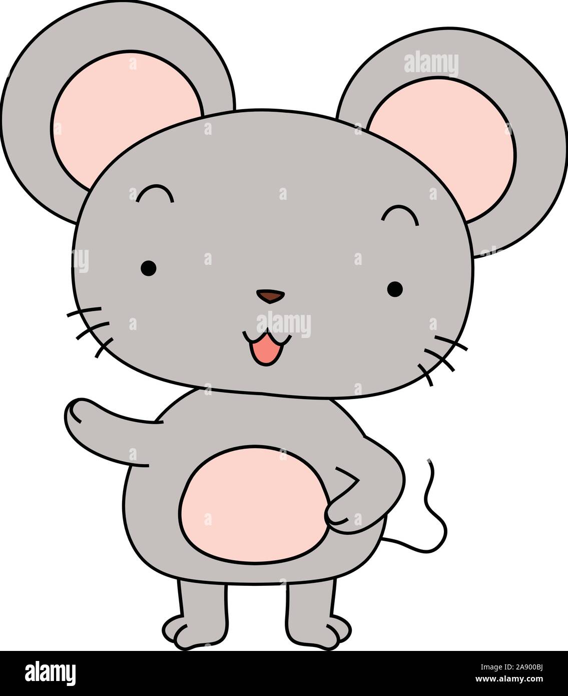 Vector Character Mouse This is a illustration of Cute mouse mascot character Stock Vector ...