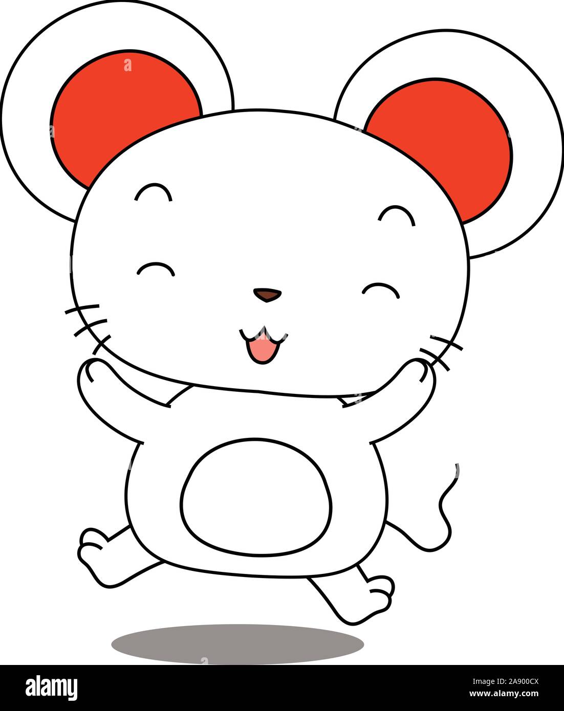 Vector Character Mouse This is a illustration of Cute mouse mascot character Stock Vector ...