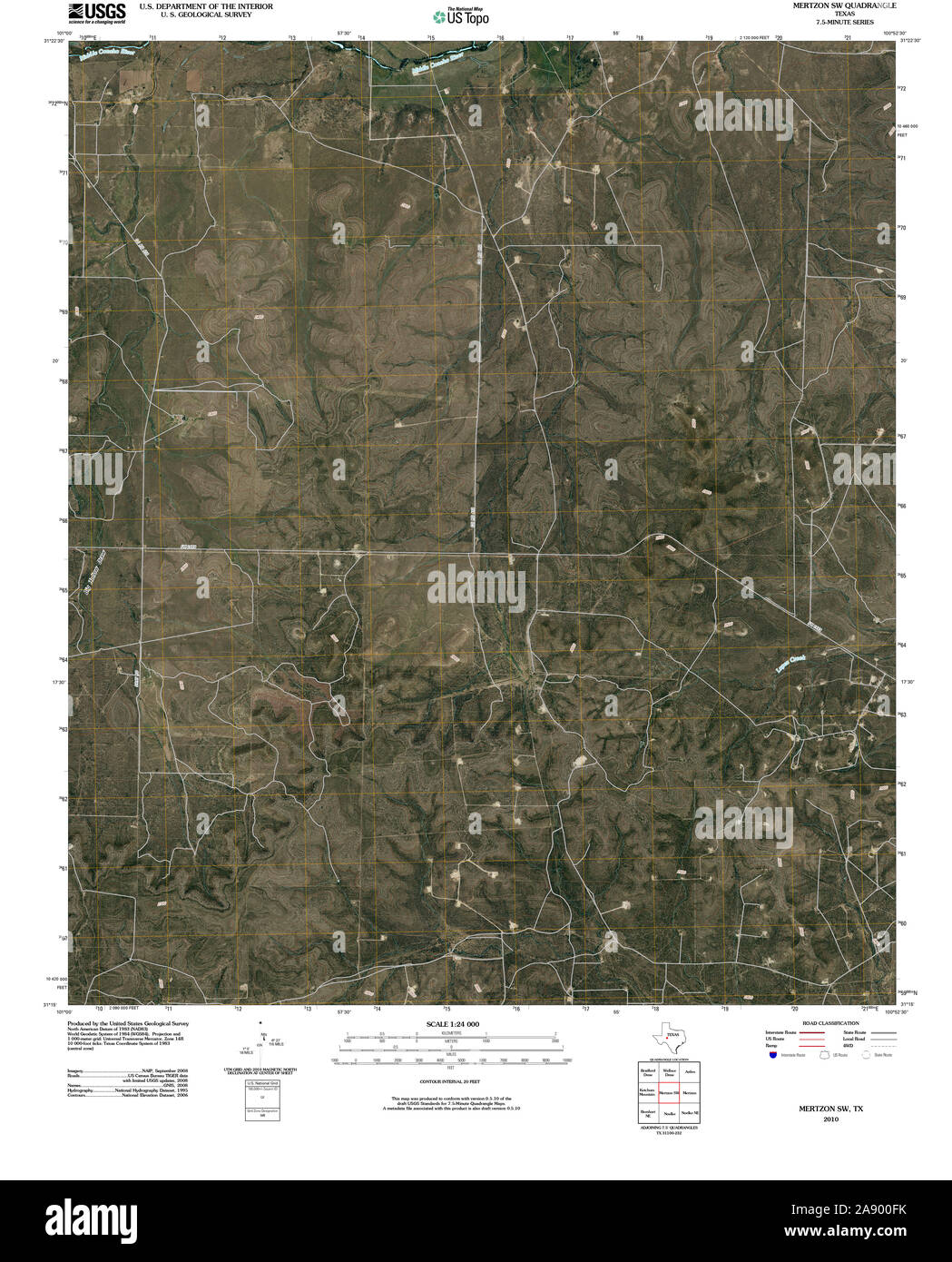 Mertzon texas map hires stock photography and images Alamy