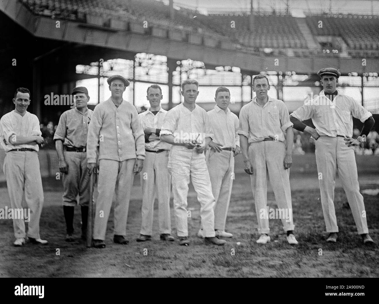 Group photo of players in the congressional baseball game ca. 1912