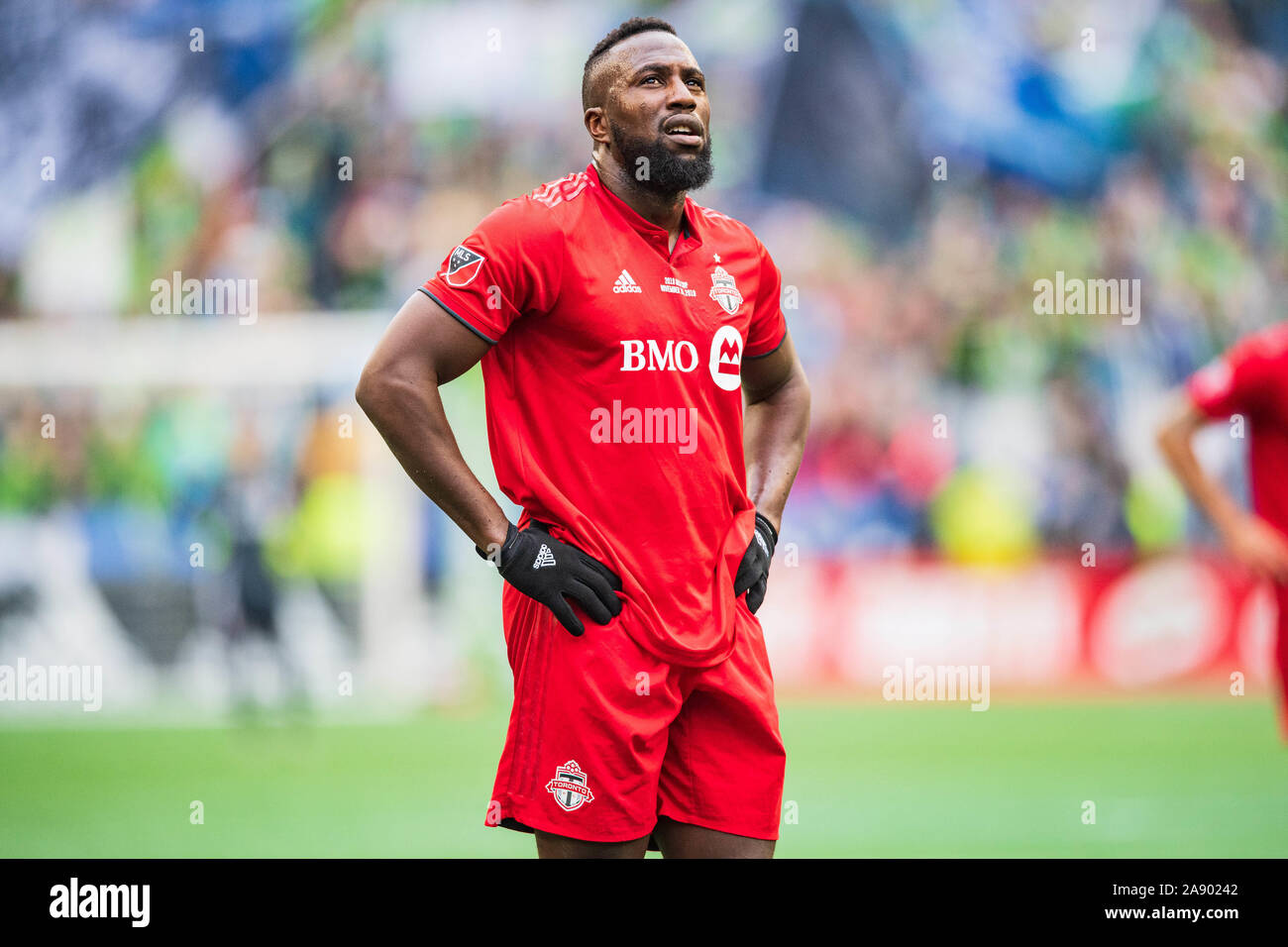 Toronto FC forward Jozy Altidore (17) during the MLS Cup Championship game between the Seattle Sounders and Toronto FC at CenturyLink Field on Sunday November 10, 2019 in Seattle, WA. Jacob Kupferman/CSM Stock Photo