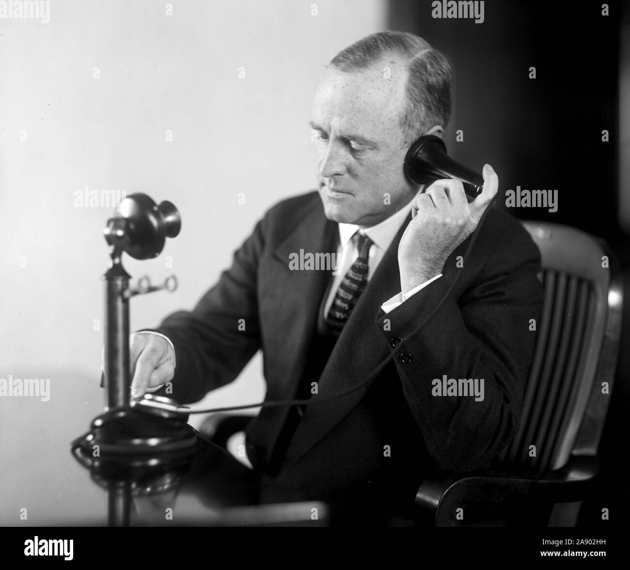 C&P Telephone Company, man on telephone ca. early 1900s Stock Photo Alamy
