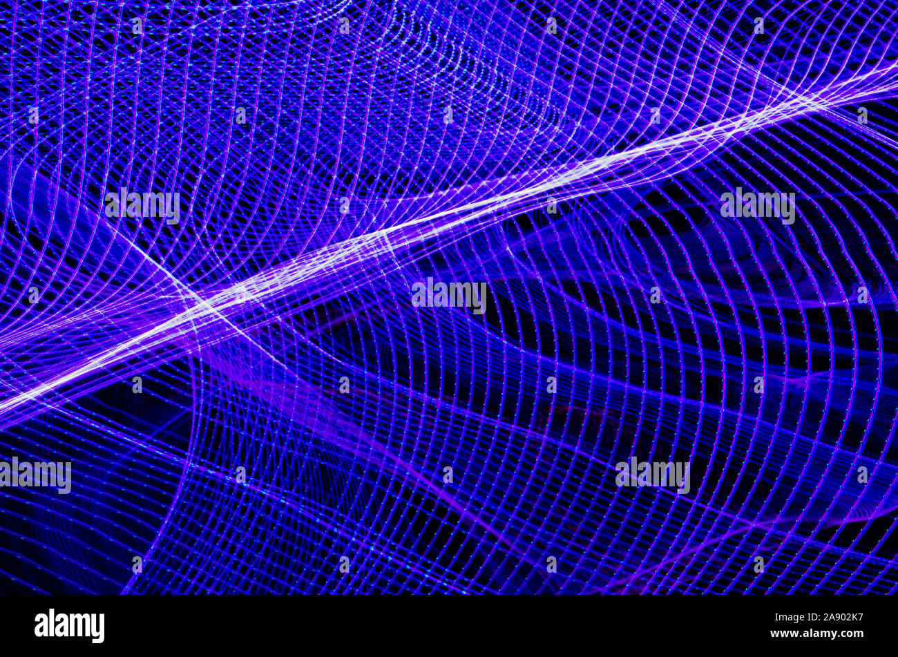 Colorful lines form abstract waves on a black background Stock Photo ...