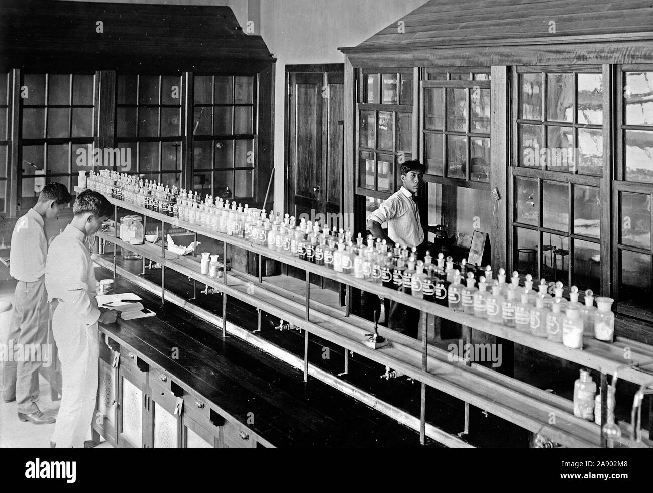 A Laboratory in the Philippines, ca. 1912 Stock Photo Alamy