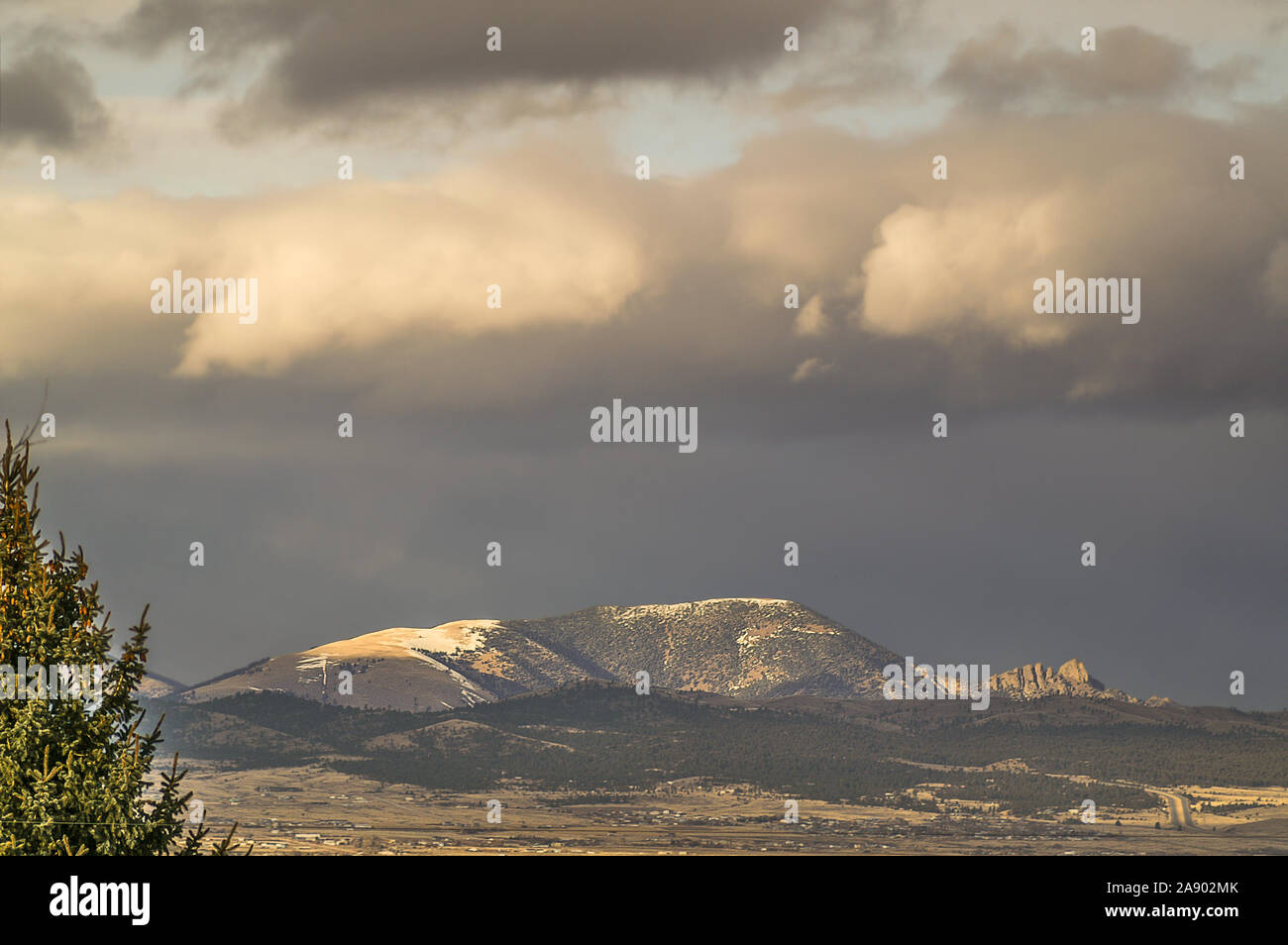 Sleeping Giant near Helena, Montana with a bit of snow and sunlight