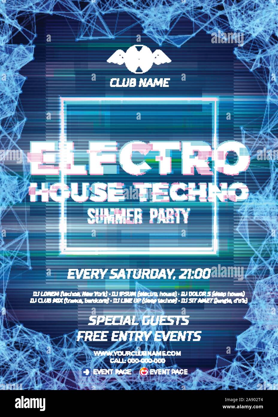 st patricks day techno event poster