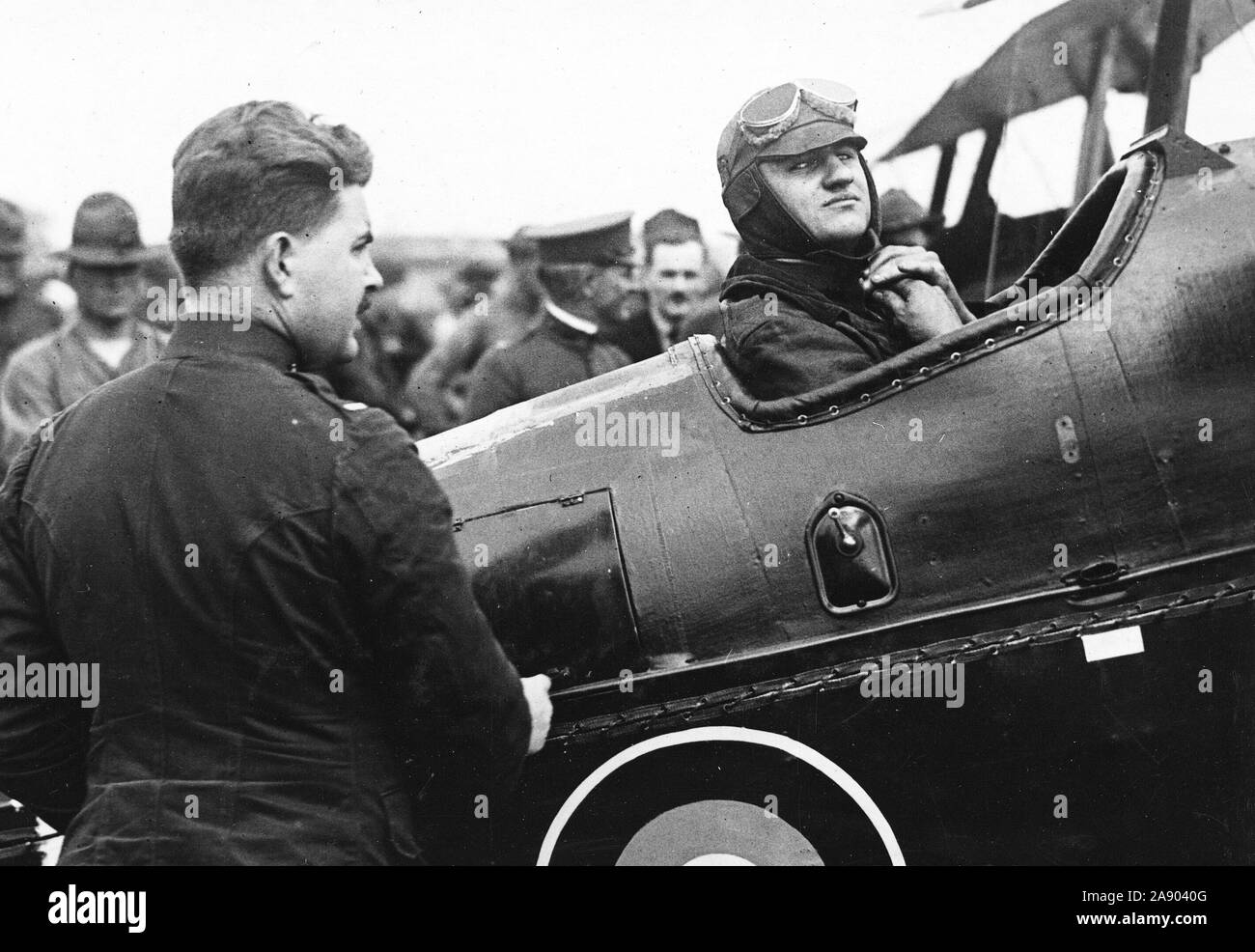 Captain Donaldson, U.S.A., at Mineola ready to 