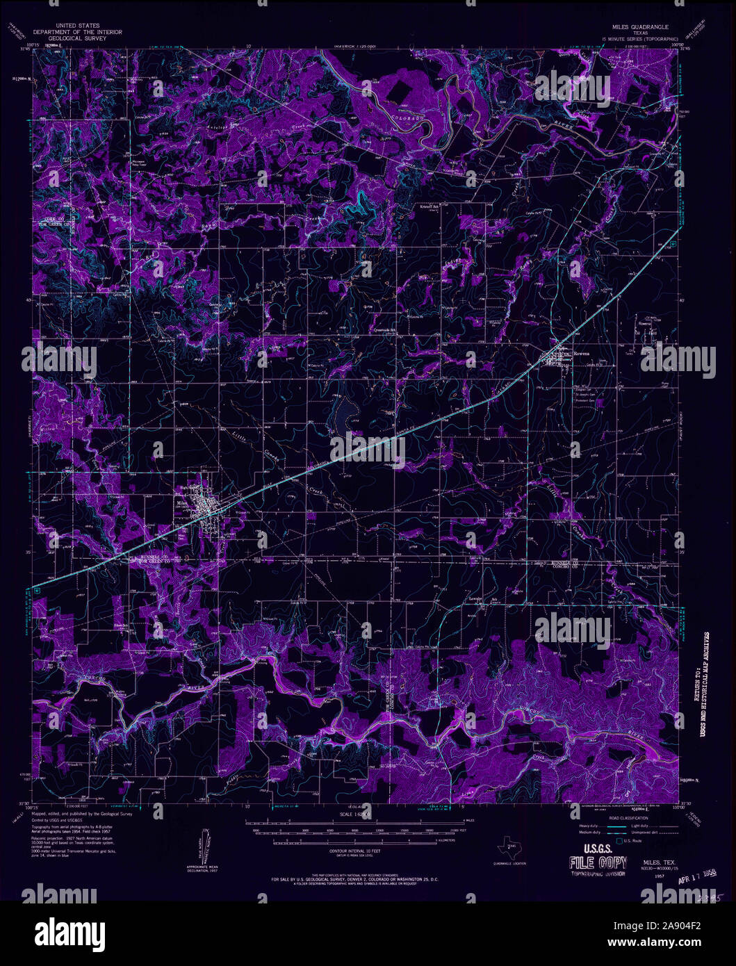 Map of miles texas hires stock photography and images Alamy