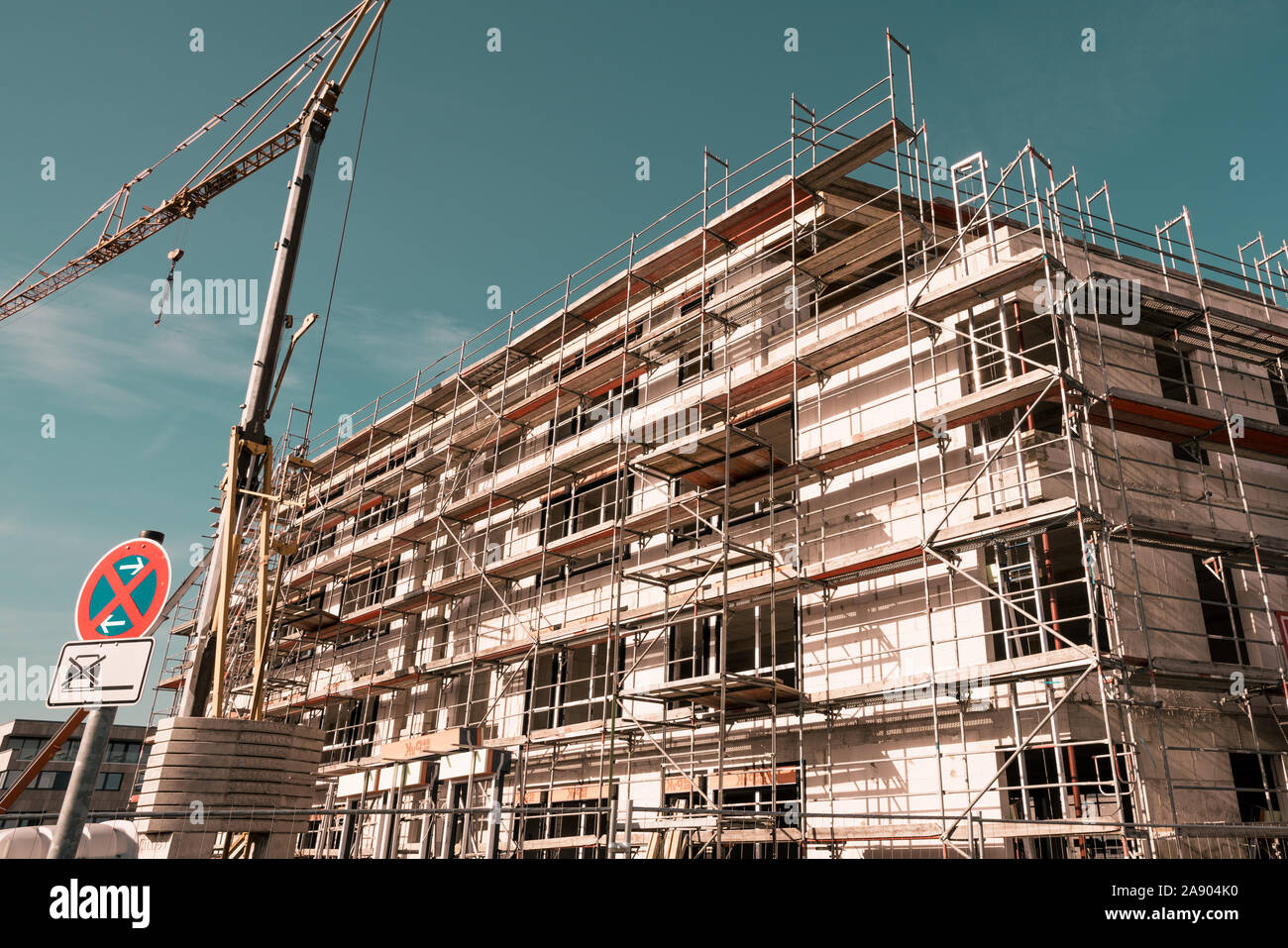 construction of the new building. Construction site background Stock ...