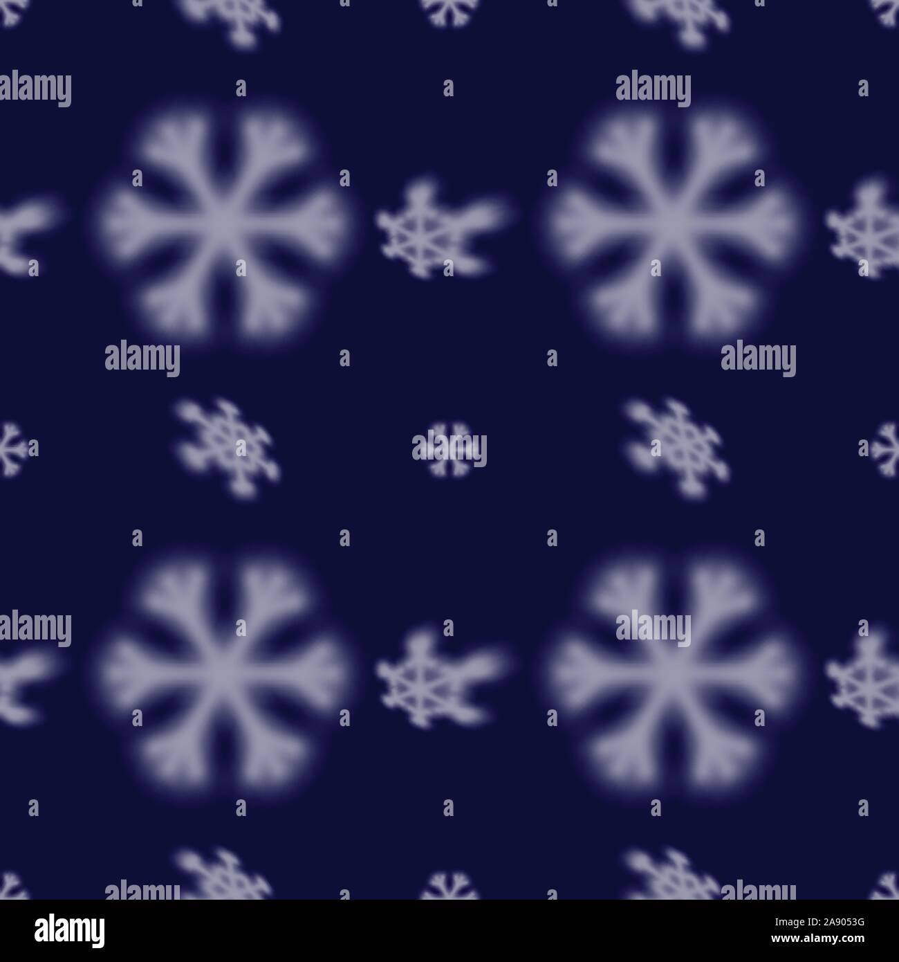 Christmas seamless snowflake pattern with blurred falling snow stars ...