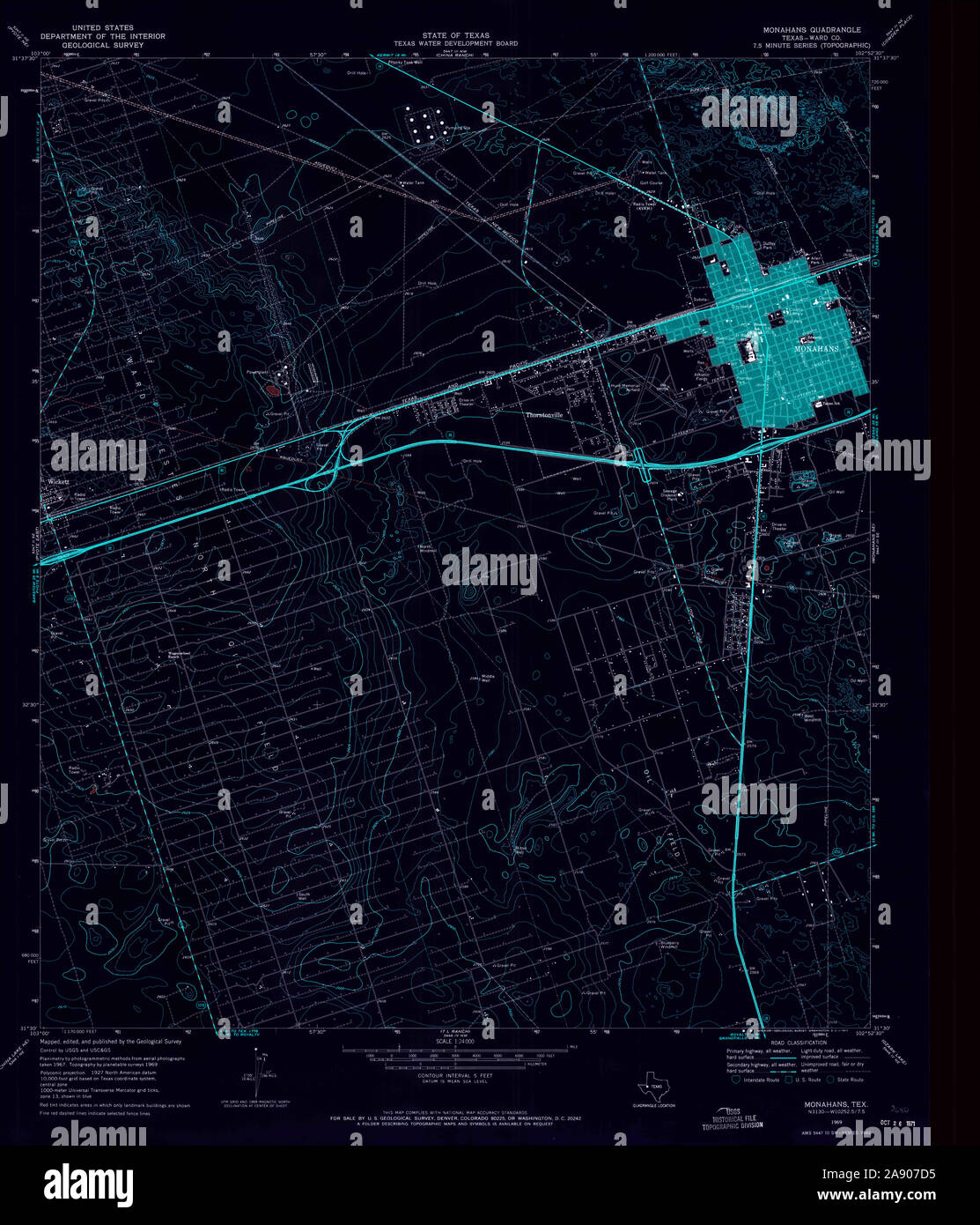 Monahans texas map hires stock photography and images Alamy