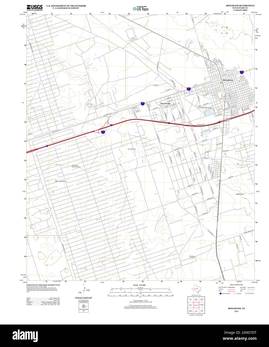 Map of monahans texas Cut Out Stock Images & Pictures Alamy