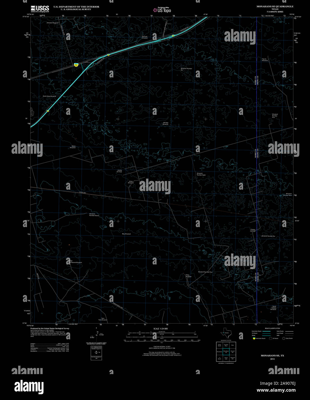 Monahans texas map hires stock photography and images Alamy