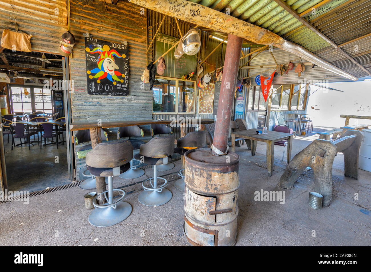 View of the popular Outback pub The Glengarry Hilton, The Grawin, Lightning Ridge, New South Wales, NSW, Australia Stock Photo