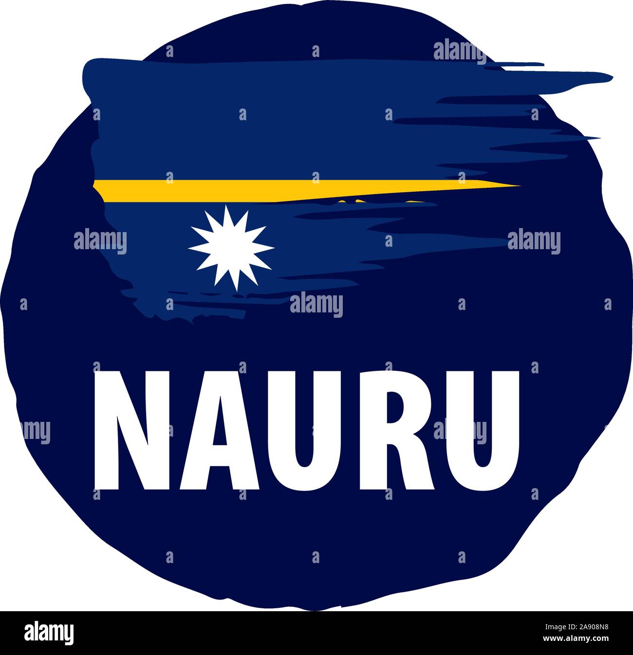 Nauru flag, vector illustration on a white background Stock Vector ...