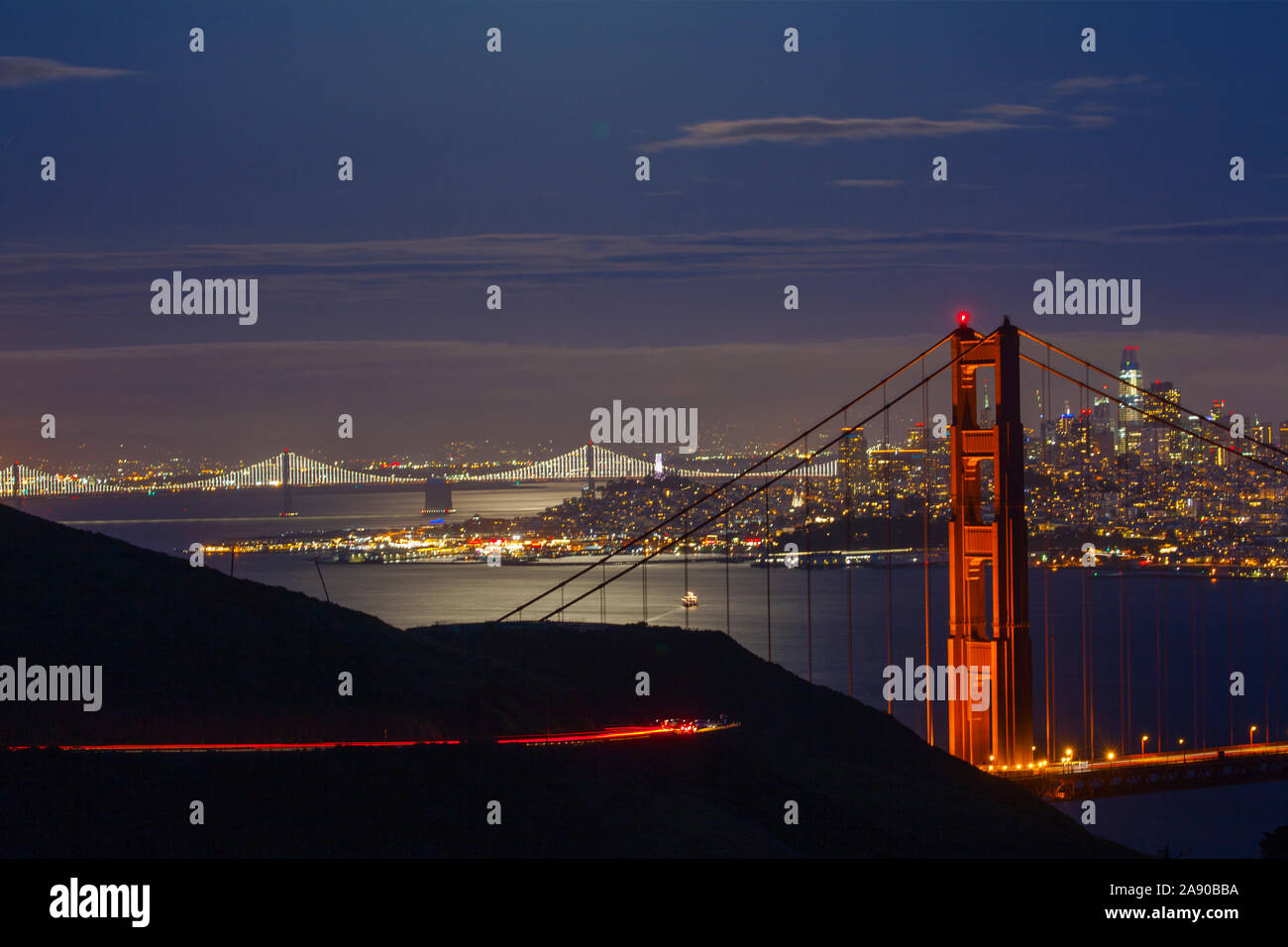 The Worldwide famous Suspension bridge Golden Gate Bridge in San
