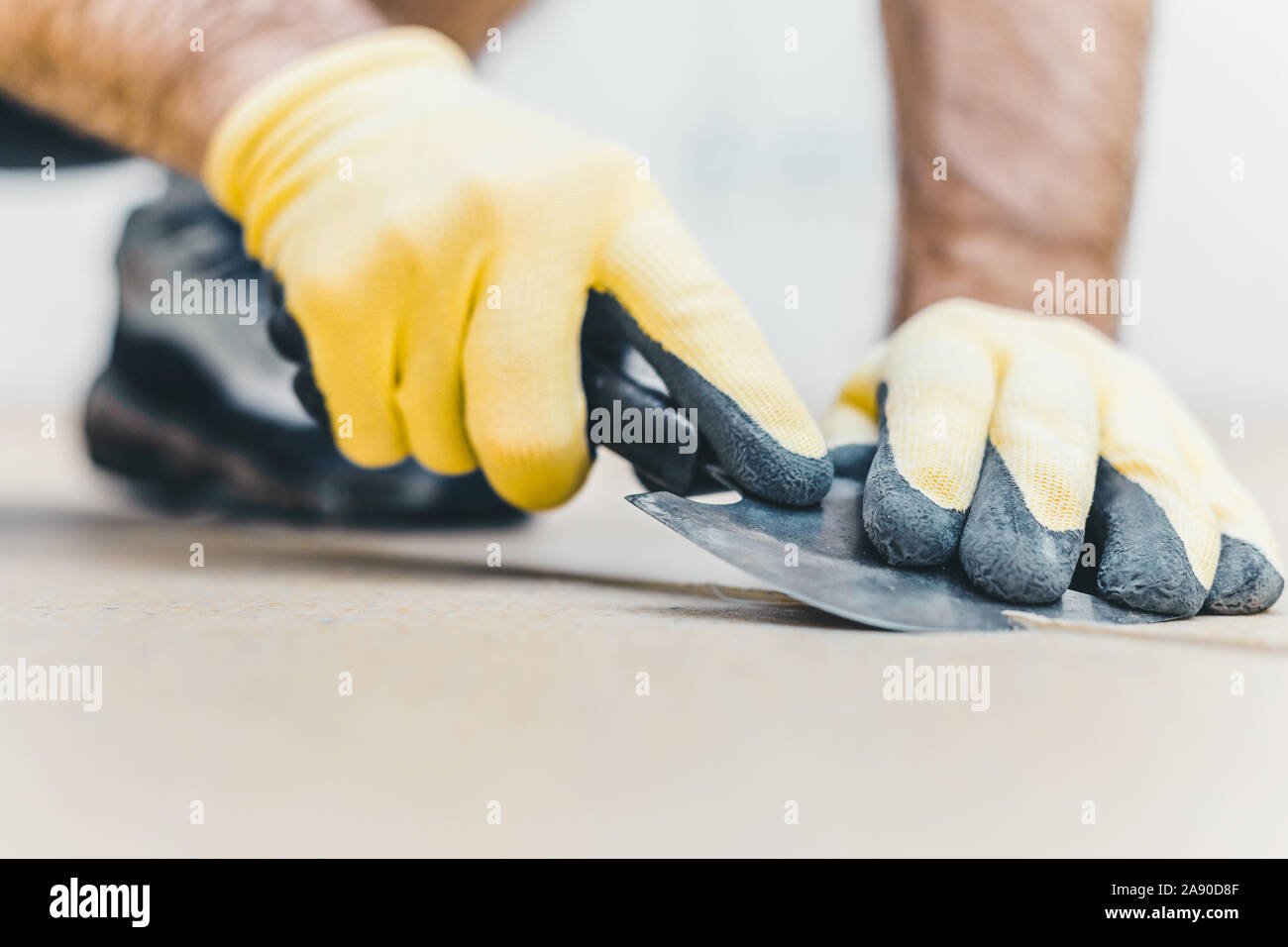 How to heat welding vinyl floor with heat gun Quarter moon spatula
