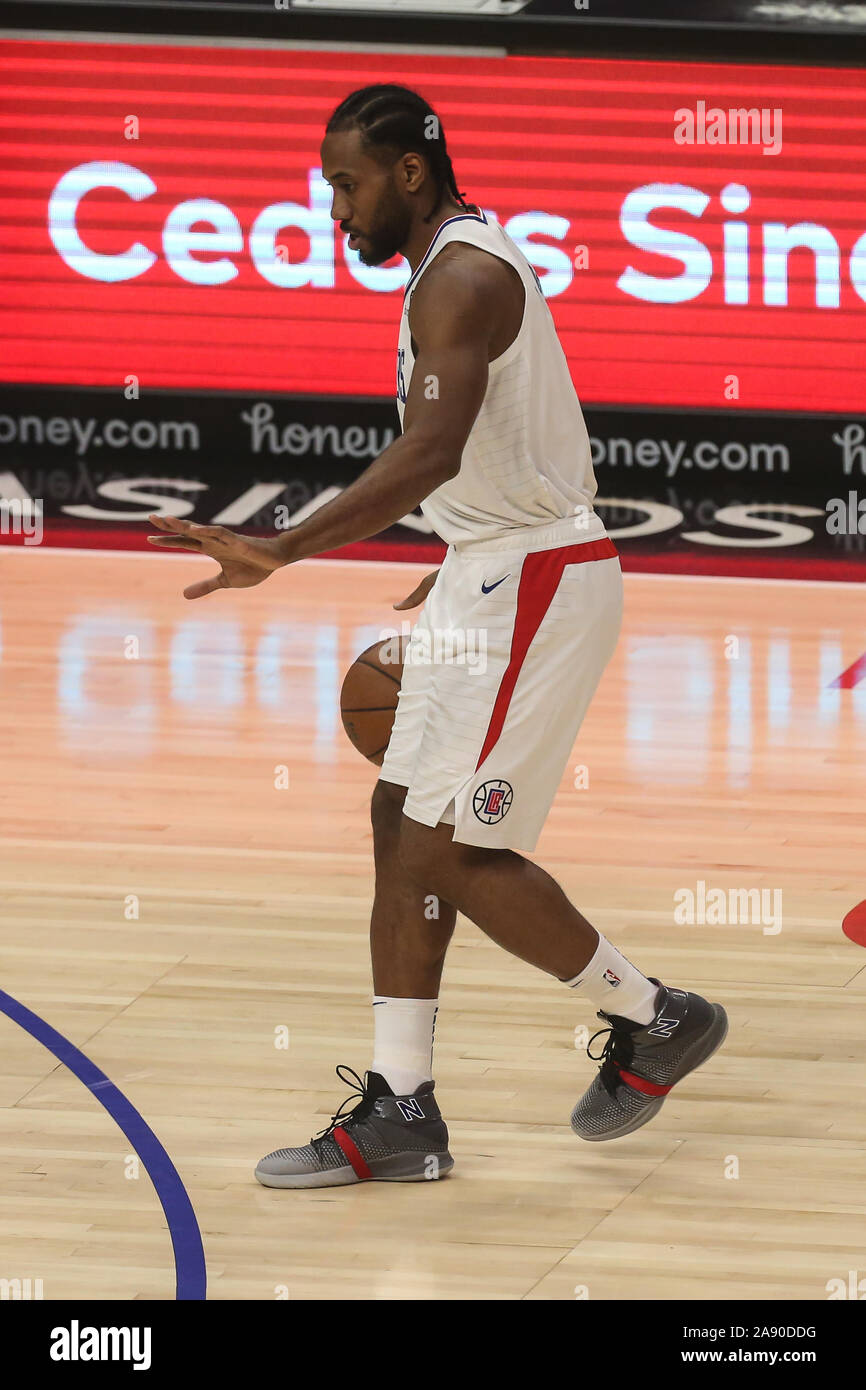 Los Angeles, USA. 11th Nov, 2019. LA Clippers forward Kawhi Leonard (2) during the Toronto Raptors vs Los Angeles Clippers at Staples Center on November 11, 2019. (Photo by Jevone Moore) Credit: Cal Sport Media/Alamy Live News Stock Photo