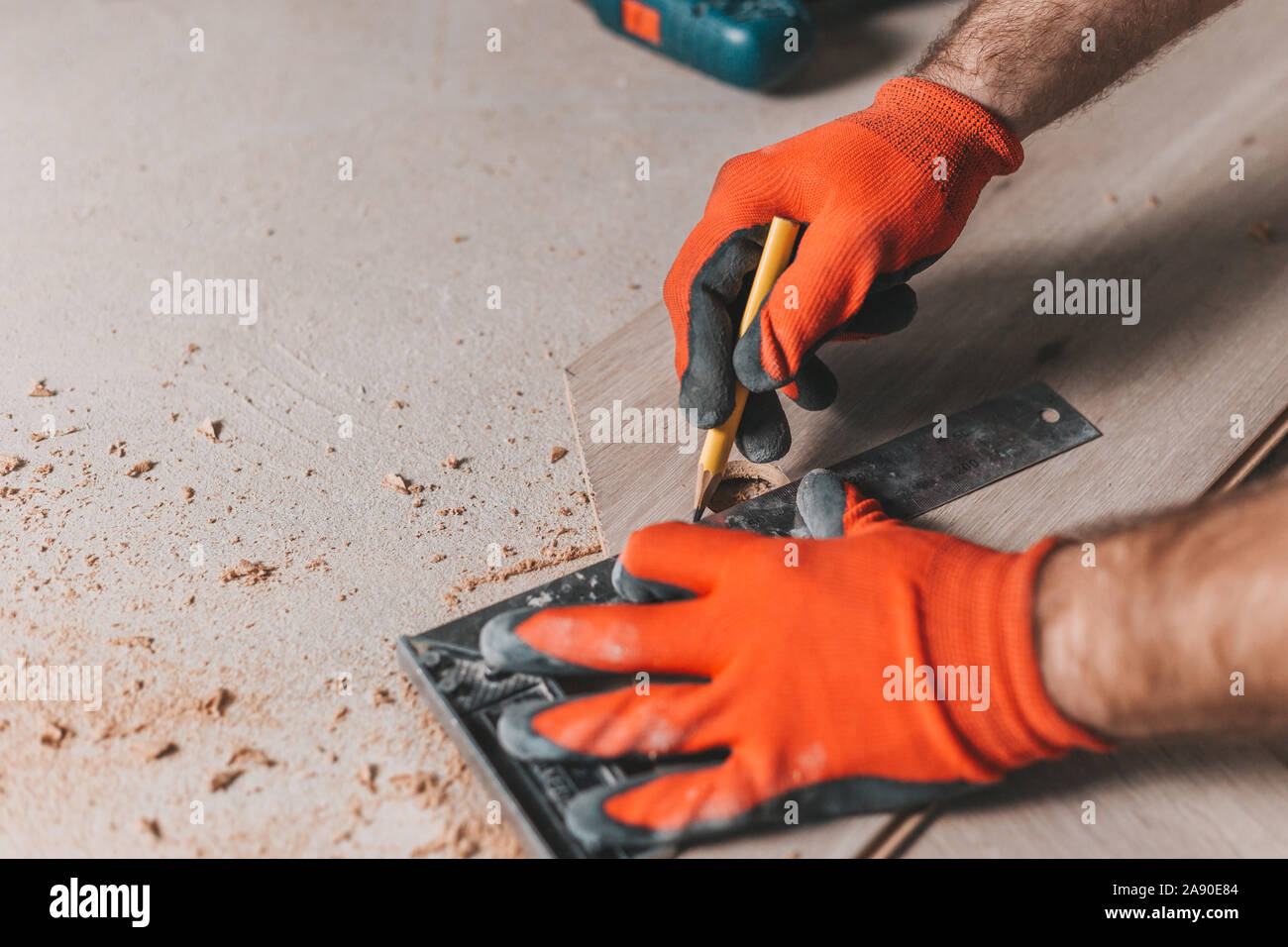 How to cut laminate around a heating pipe floor work floating floor