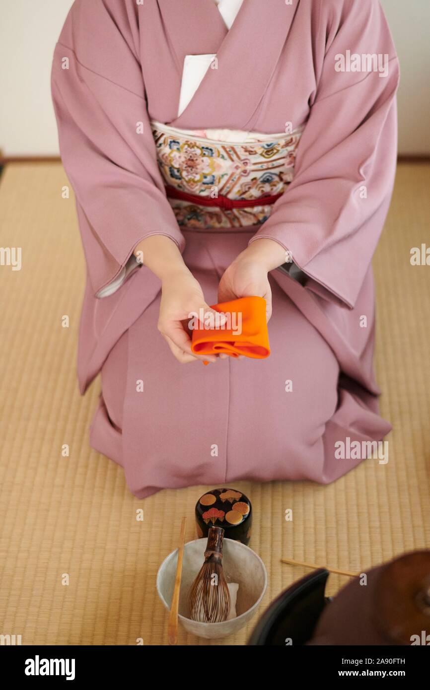 Japanese traditional tea ceremony Stock Photo - Alamy
