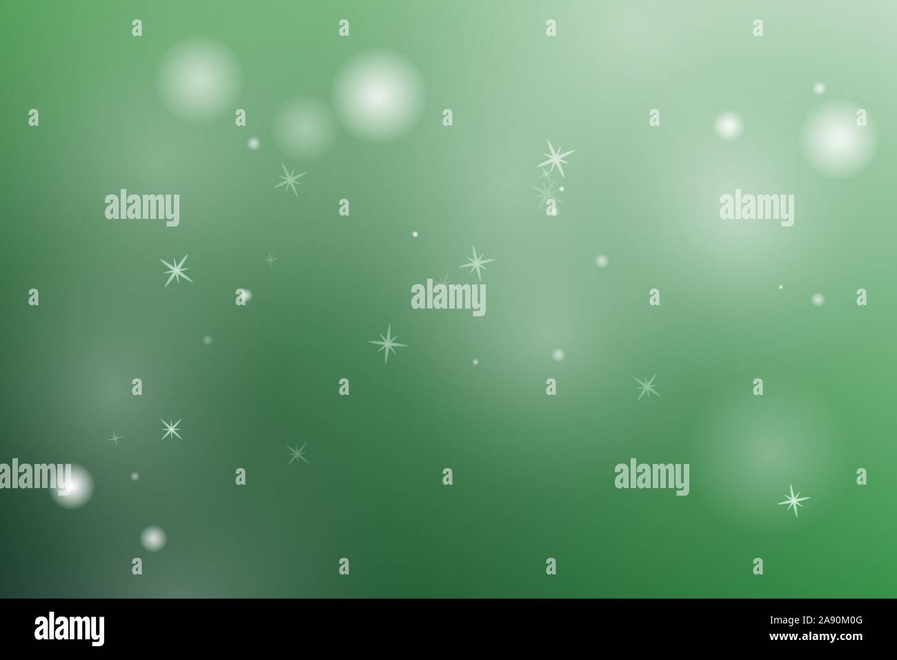 Abstract green background with glowing particles. Vector illustration. Stock Vector